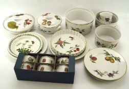 A collection of Royal Worcester Evesham kitchenalia, including pie dishes, tureens, plates,