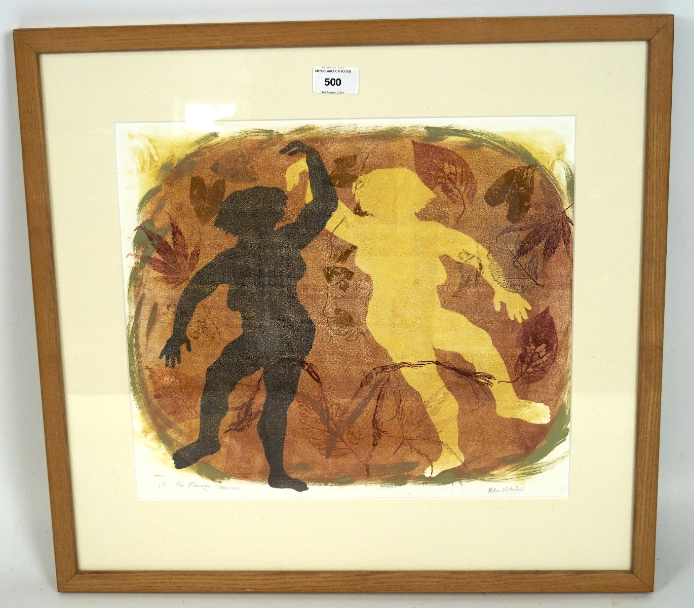Helen Wakefield, (British, 21st Century), The Plumpy Dancers, mono print, signed and titled,