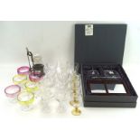 A collection of vintage glassware, to include Edinburgh crystal aperatif glasses,