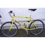 A Gary Fisher 'Marlin' push bike, in yellow,