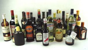 A collection of assorted alcohol including wine, spirits, and more,