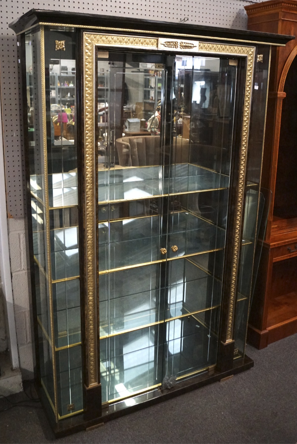 A contemporary display cabinet,