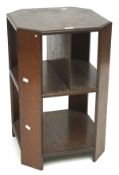 An early/mid 20th century stained oak occasional table, of octagonal form,