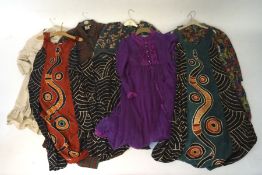 An assortment of vintage clothing, to include a Laura Ashley skirt,
