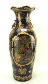 A contemporary Chinoiserie vase, highly decorated,