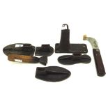 1950's shoe repair kit for bench mounting and other items