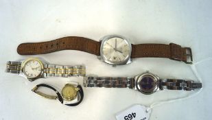 A selection of four vintage wristwatches, one being a gents Etor,