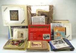 Two boxes of assorted craft kits and magazines,