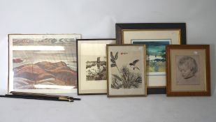 A group of pictures, to include a Sue Howells (b. 1948) signed limited edition print 'In The Vale',