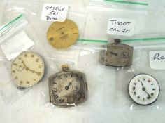 A collection of watch movements,