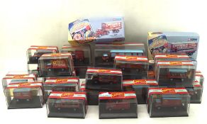 A collection of die cast model vehicles,