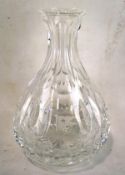 A contemporary Stuart cut glass decanter/vase adorned with the White Star Line emblem,