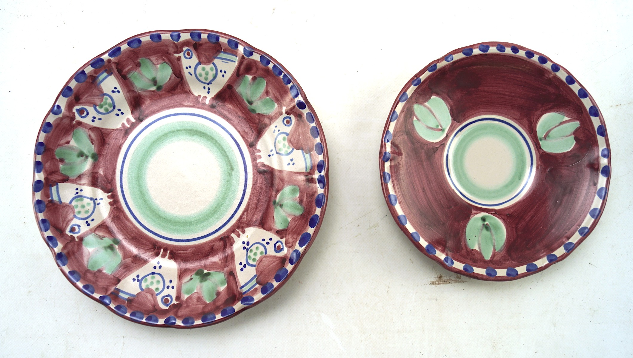 A group of pink ground Italian Solimene pottery including jugs, sugar bowl, - Image 2 of 2