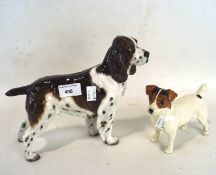 Two models of dogs, one a Beswick 'Jack Russell Terrier', height 12.