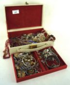 A collection of assorted costume jewellery, including chains, rings and more,