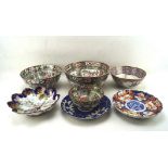 A collection of Chinese and Japanese ceramics inclduing Canton style bowls, largest diameter 26cm,