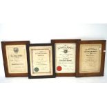 A selection of qualification certificates,