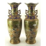 A pair of large 20th century oriental vases,