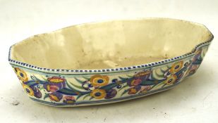 A vintage Poole pottery fruit bowl, with stamped mark to underside,