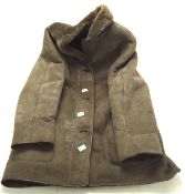 A modern Lakeland real sheepskin coat, UK size 14,