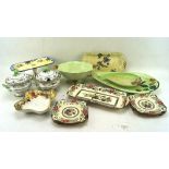 A collection of assorted ceramics, to include a Dresden dish,
