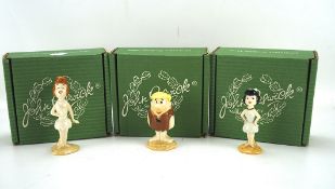 Seven Beswick models of the Flintstones, including boxed models of 'Wilma Flintstone',