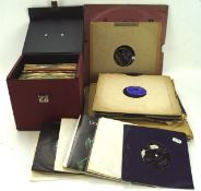 A collection of vintage vinyl records, the majority of classical music,