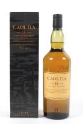 A bottle of Caol lla 18 year old Islay single malt whisky, from the Caol Ila distillery,