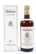 A bottle of Ballatines 30 year old scotch whisky,