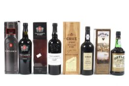 Four bottles of vintage and special reserve port