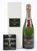 A bottle of Moet & Chandon 1998 vintage champagne,