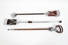 Three 20th century shooting sticks,