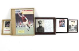 Four footballer's signatures and one other,