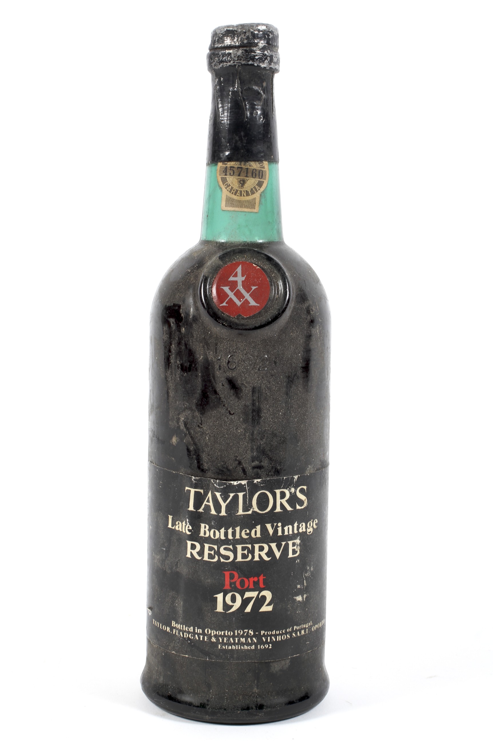 A bottle of Taylors late bottled vintage reserve Port, 1972,