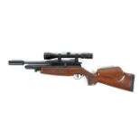 A B.S.A. Ultra Multi Shot Air Rifle with sound moderator and 3-9x40 Nikko Stirling Scope.