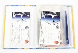 A collection of Arsenal football tickets,