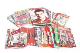 A large collection of approximately 100 Liverpool football programmes,