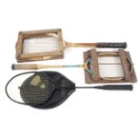 An Imperial vintage wooden tennis racket,