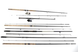 A collection of spinning, specimen and telescopic rods