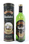 A bottle of Glenfiddich single malt pure malt Scotch whisky,