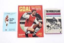 Geoff Hurst, three magazines and related books,