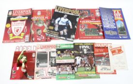 A collection of Liverpool football programmes and related ephemera,