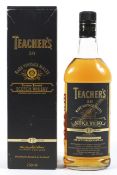 A bottle of Teacher's 50 rare vintage malts premium blended Scotch Whisky,