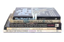 Five books regarding guns,