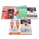 A selection of Manchester United programmes and related ephemera,