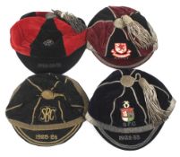 A group of four Rugby caps,