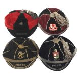 A group of four Rugby caps,