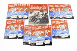 A collection of West Ham speedway programmes,