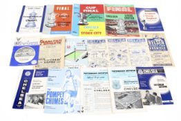 A collection of assorted vintage football programmes,