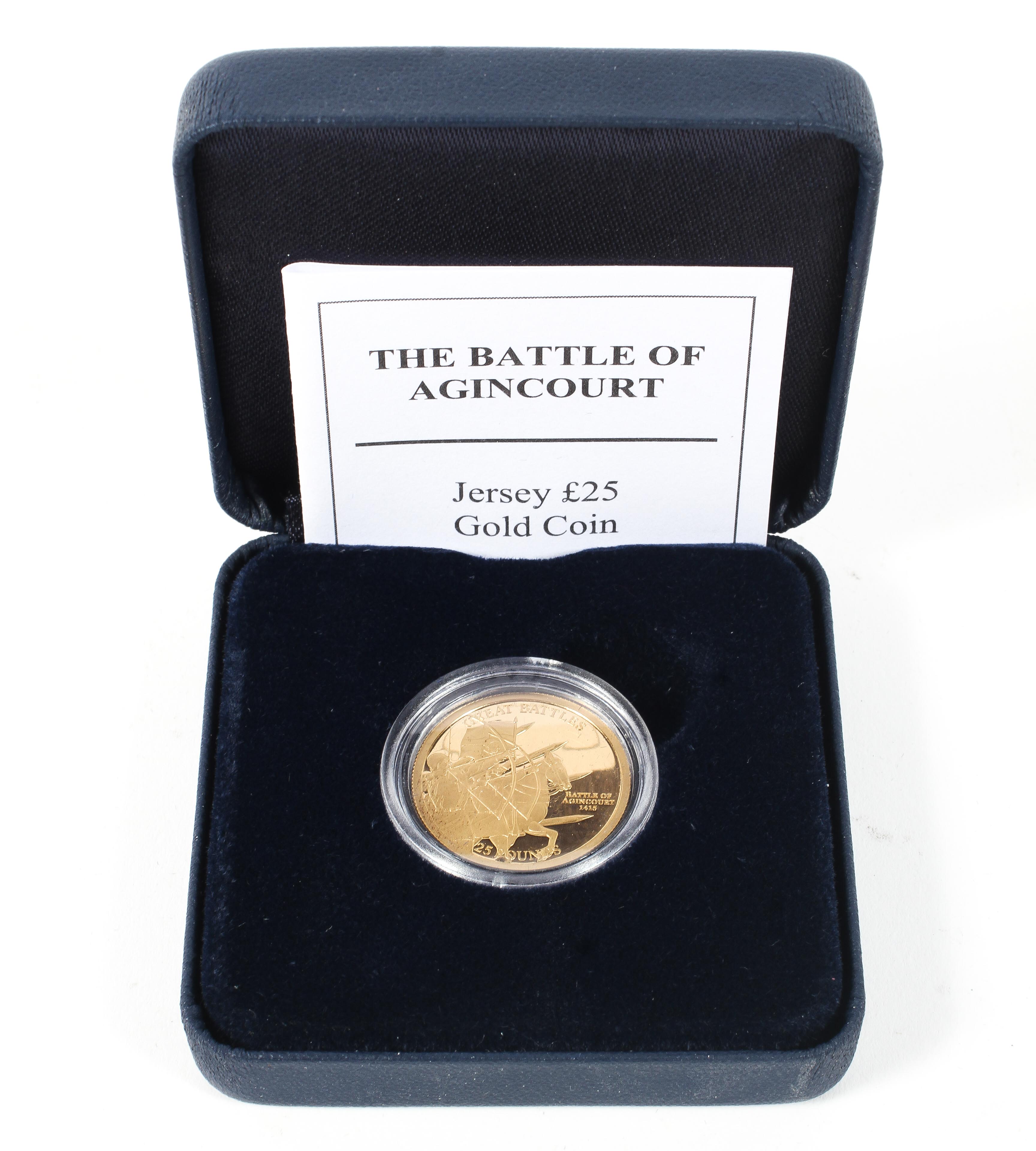 A Jersey gold £25 coin for the Battle of Agincourt,